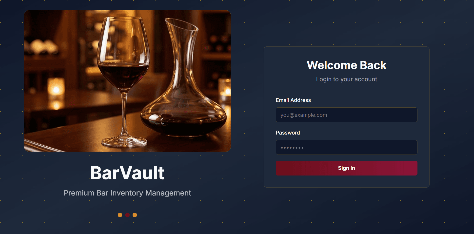 Bar Vault Inventory Management